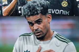 迪亚斯德甲头6场造9球，有纪录以来仅次11球的凯恩，追平哈兰德